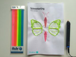 3Doodler Create Schablone Ideen Vorlage Schmetterling